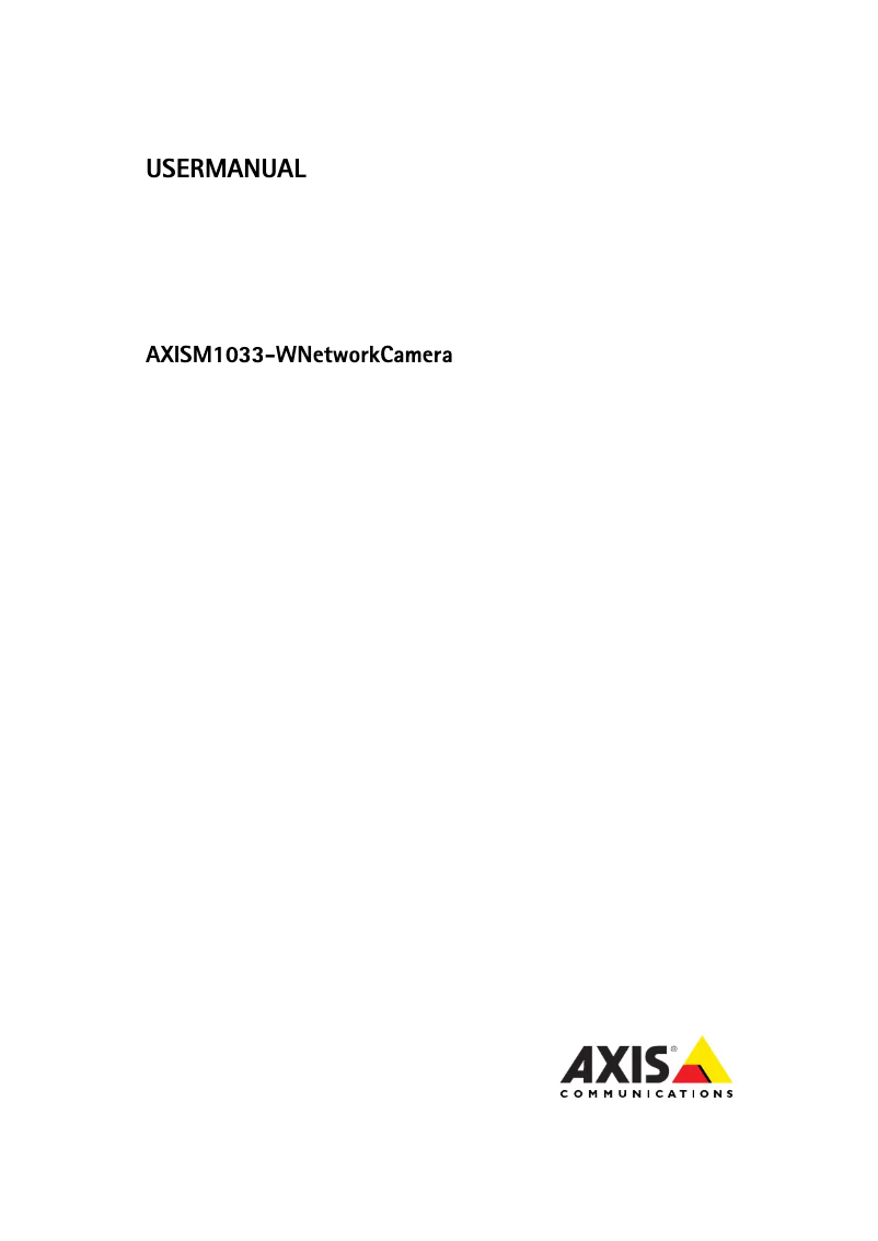 Image de la première page du manuel de l'appareil M1033-W