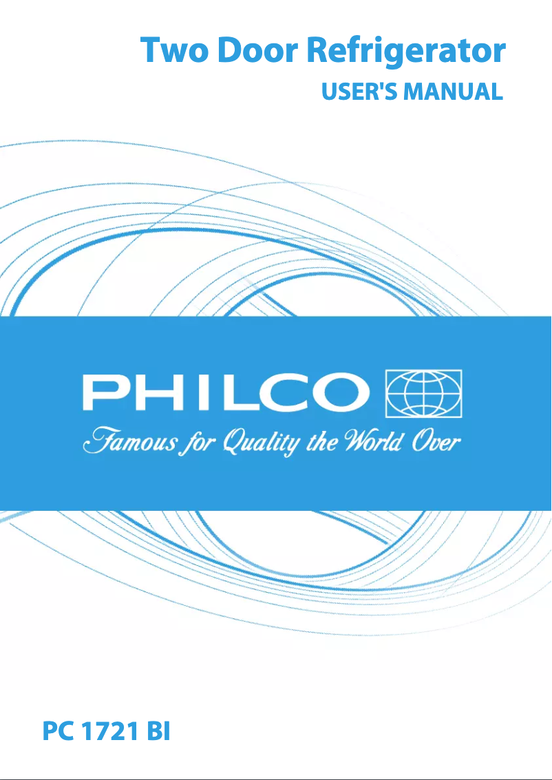 Page n°1 - Manuel utilisateur Philco PC 1721 BI
