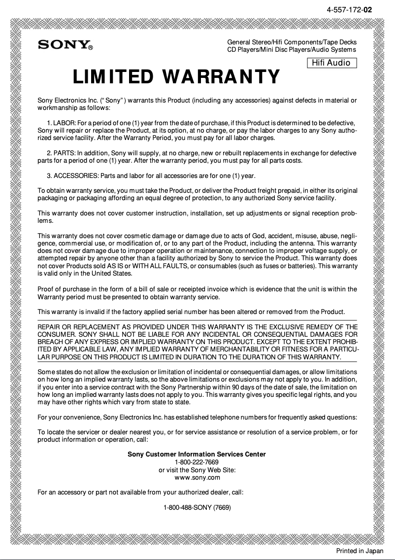 Image de la première page du manuel de l'appareil CDP-R1