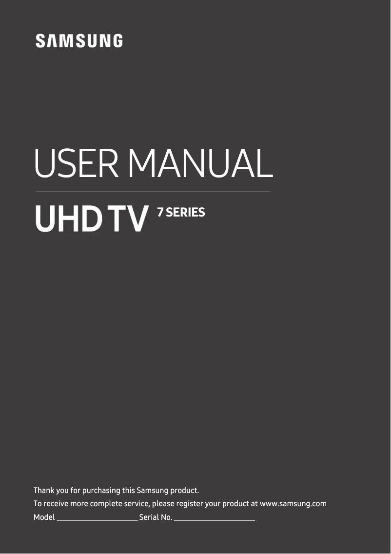 Page n°1 - Manuel utilisateur Samsung UE50NU7400UXXU