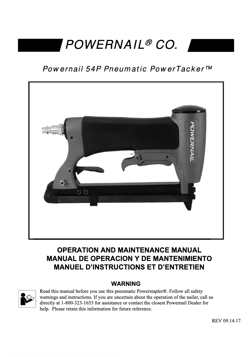 Page 1 de la notice Manuel utilisateur POWERNAIL 54P
