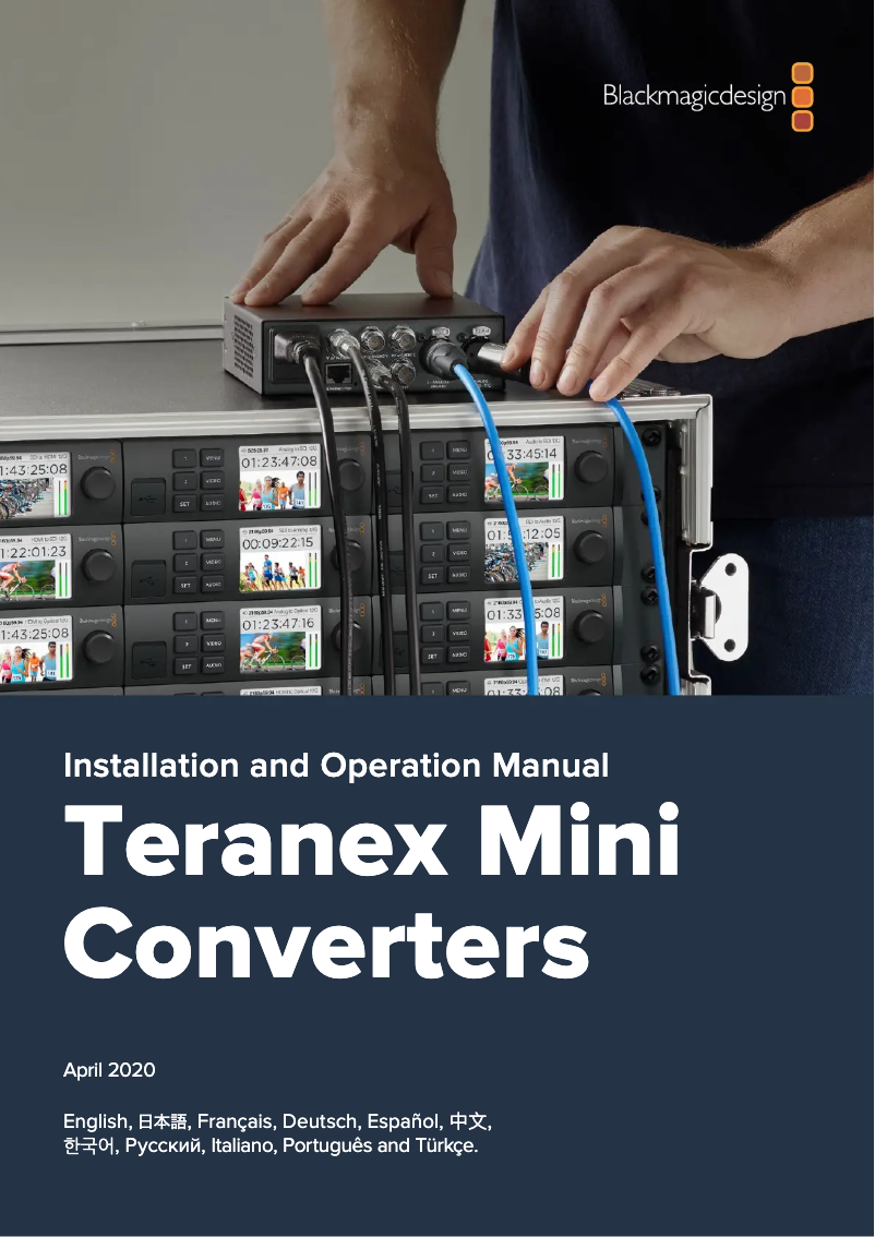 Page n°1 - Manuel utilisateur Blackmagic Design Teranex Mini 1