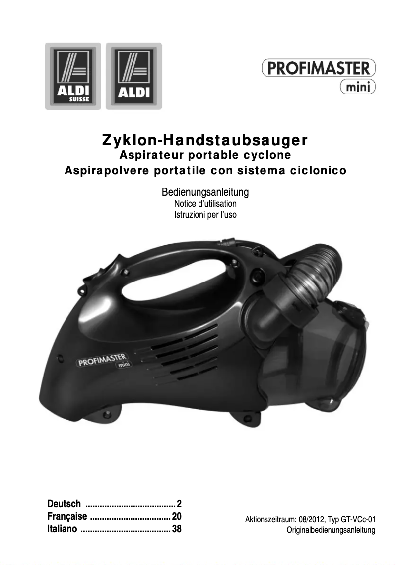 Image de la première page du manuel de l'appareil GT-VCc-01