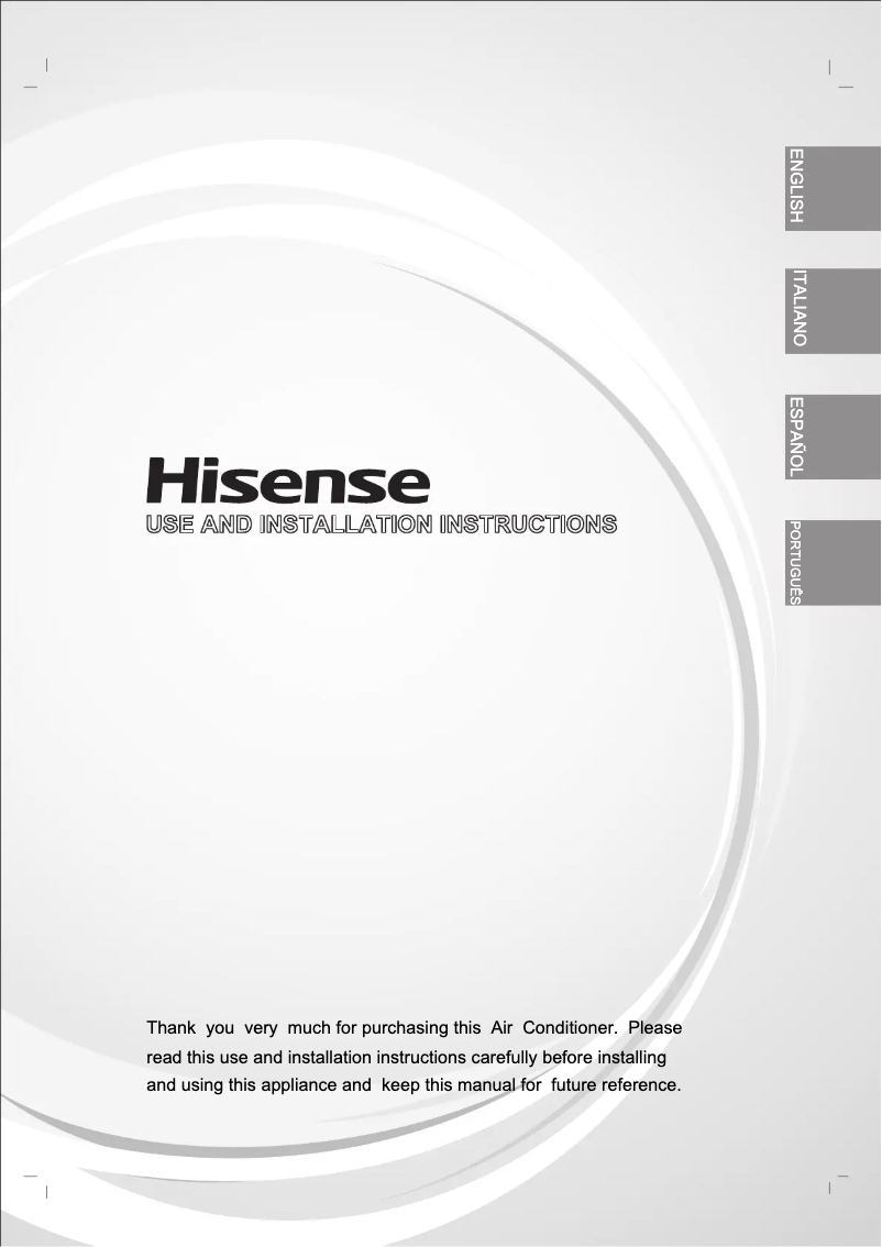 Page 1 de la notice Manuel utilisateur Hisense 2AMW42U4RRA