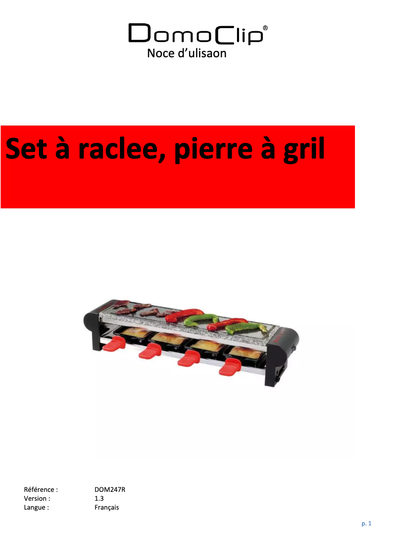 Página 1 del manual Manual de usuario Domoclip DOM247R