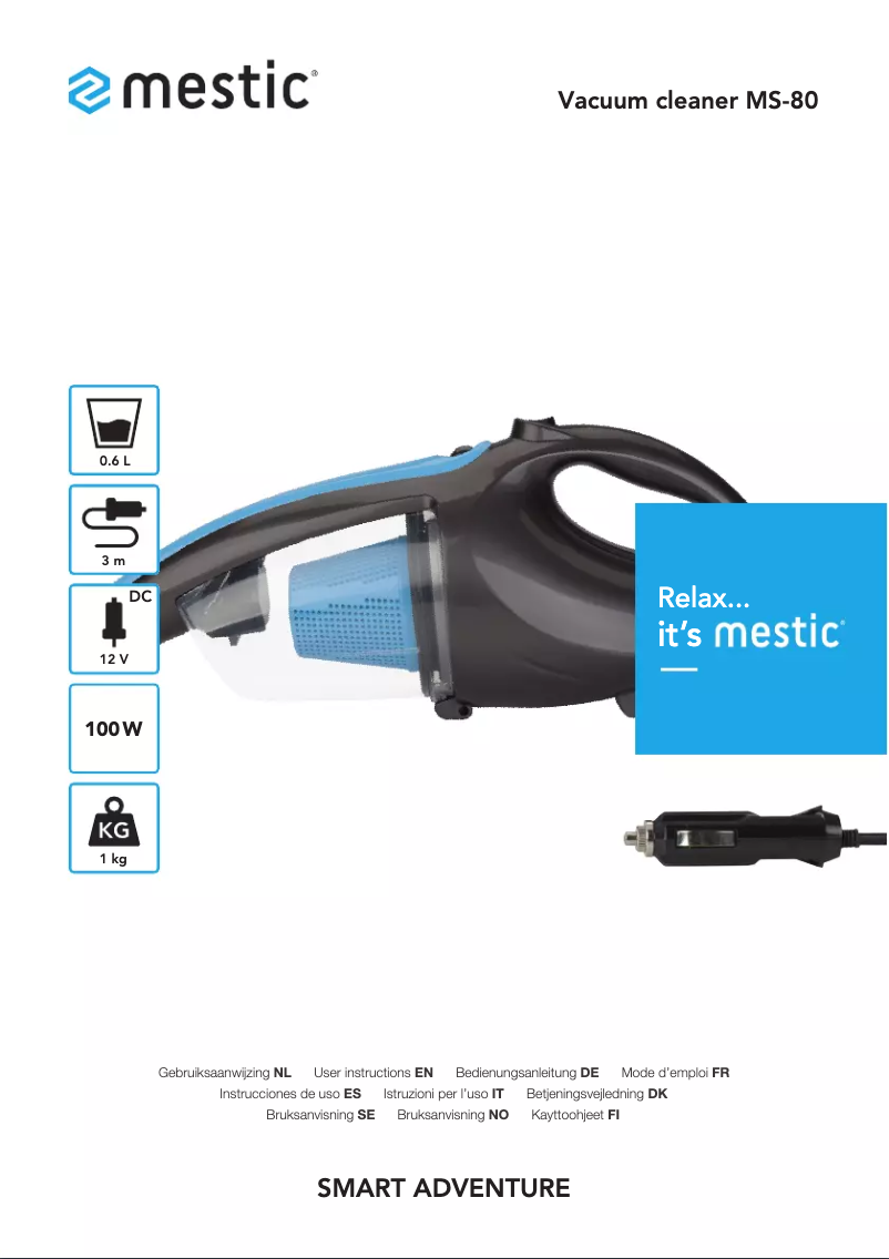 Página 1 del manual Manual de usuario Mestic MS-80