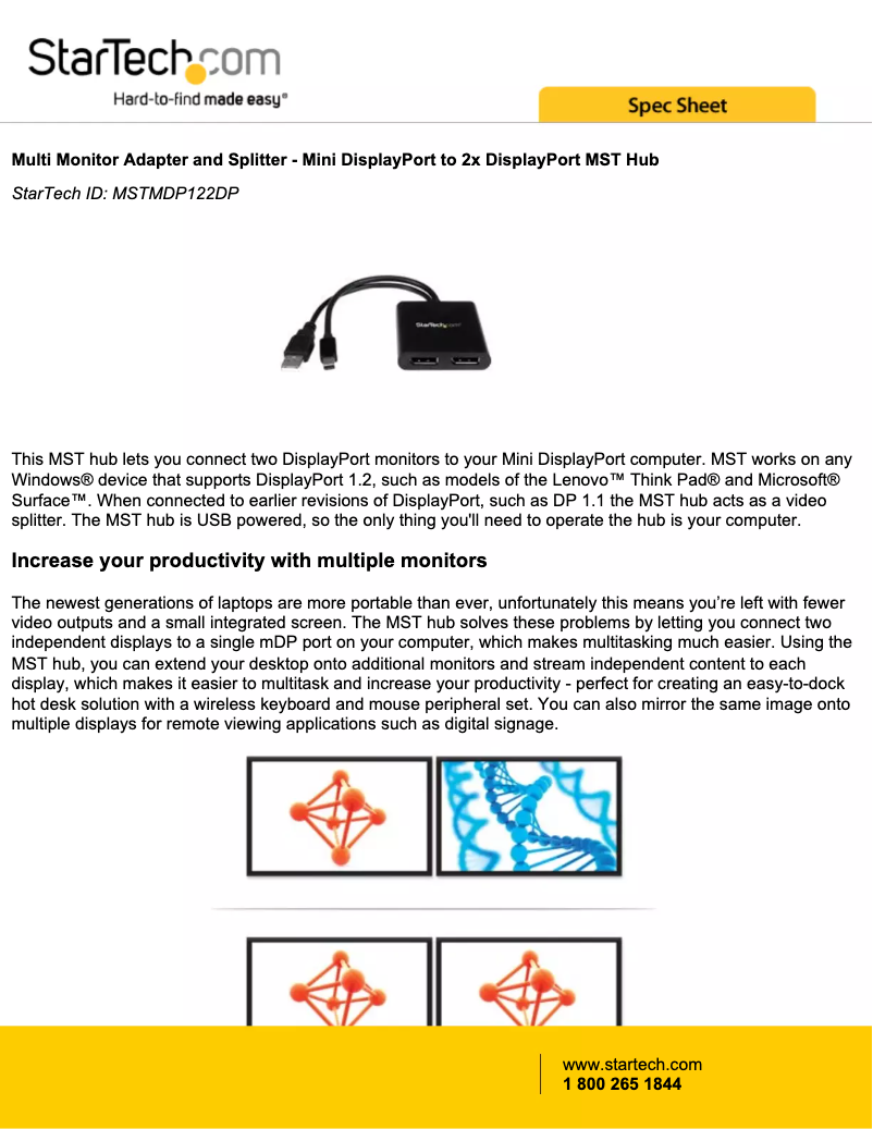 Image de la première page du manuel de l'appareil MSTMDP122DP