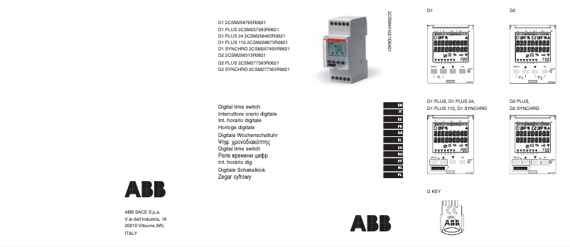Page n°1 - Manuel utilisateur ABB D1 Plus 110