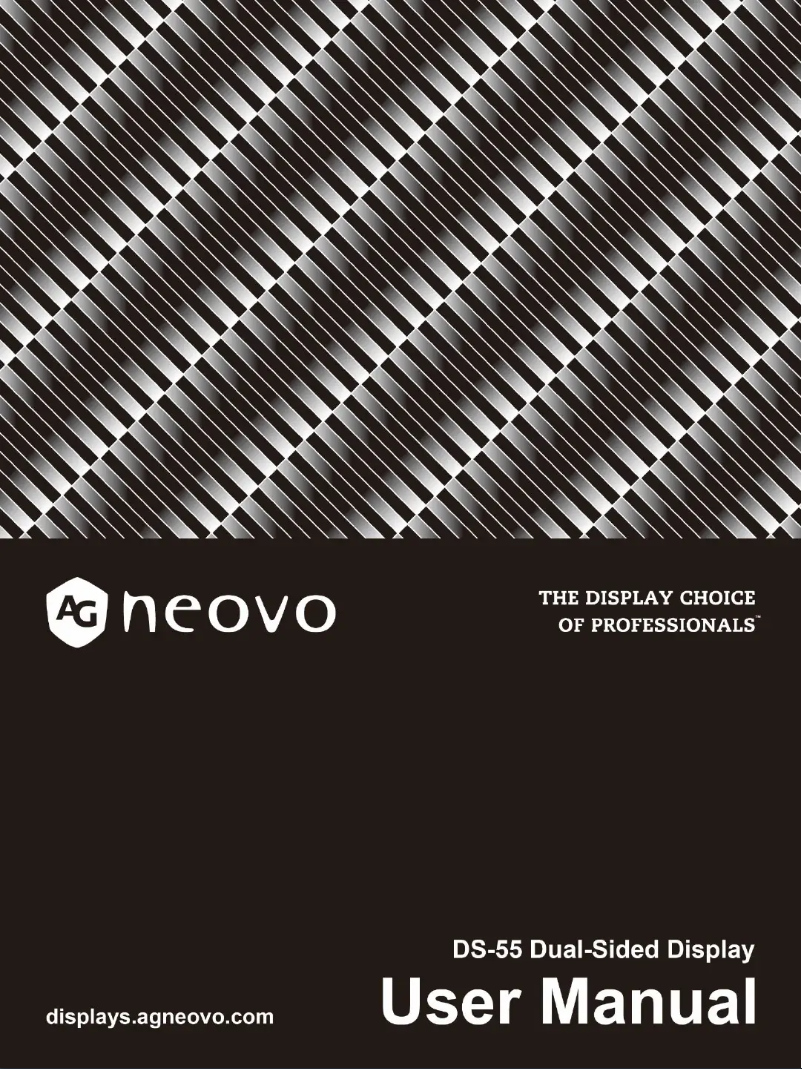 Page 1 de la notice Manuel utilisateur AG Neovo DS-55