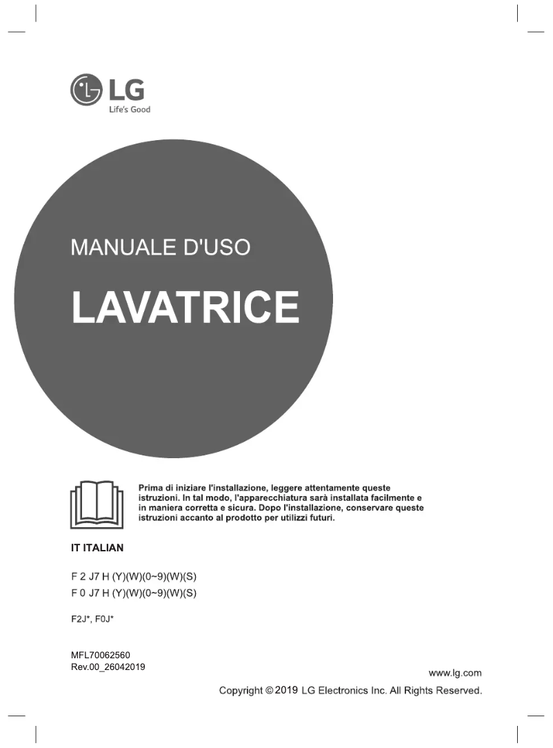 Page n°1 - Manuel utilisateur LG F2J7HY1W