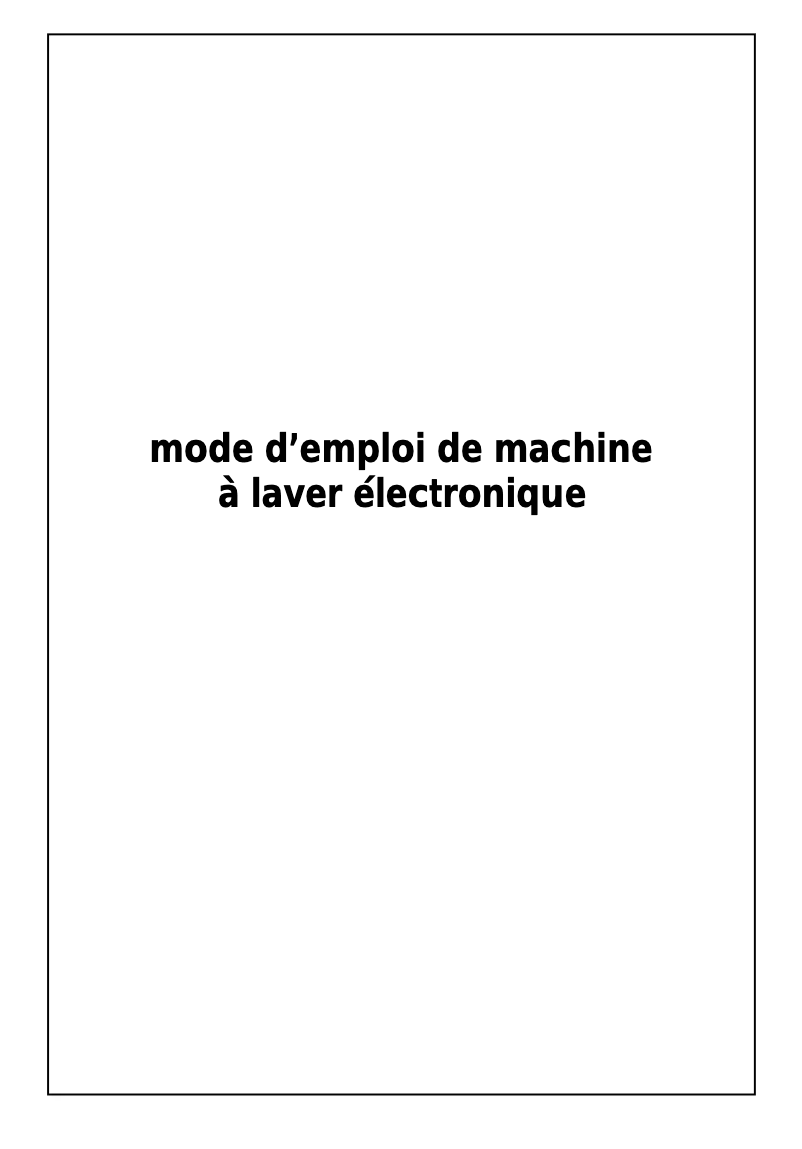 Page n°1 - Manuel utilisateur Clayton CL1010B