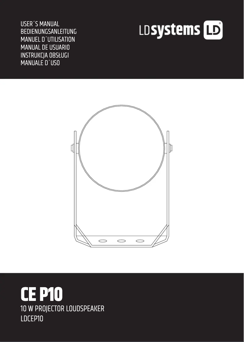 Page n°1 - Manuel utilisateur LD Systems CE P10