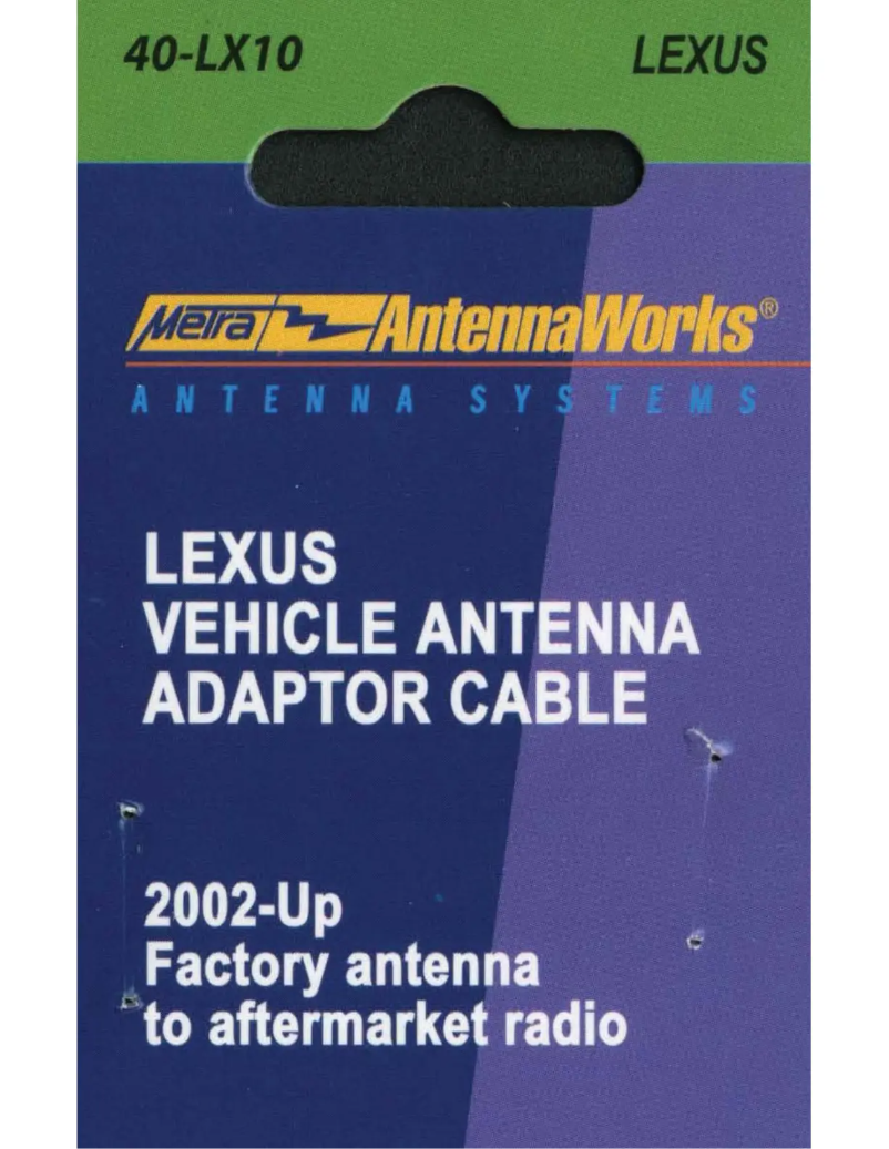 Page 1 de la notice Manuel utilisateur Metra 40-LX10