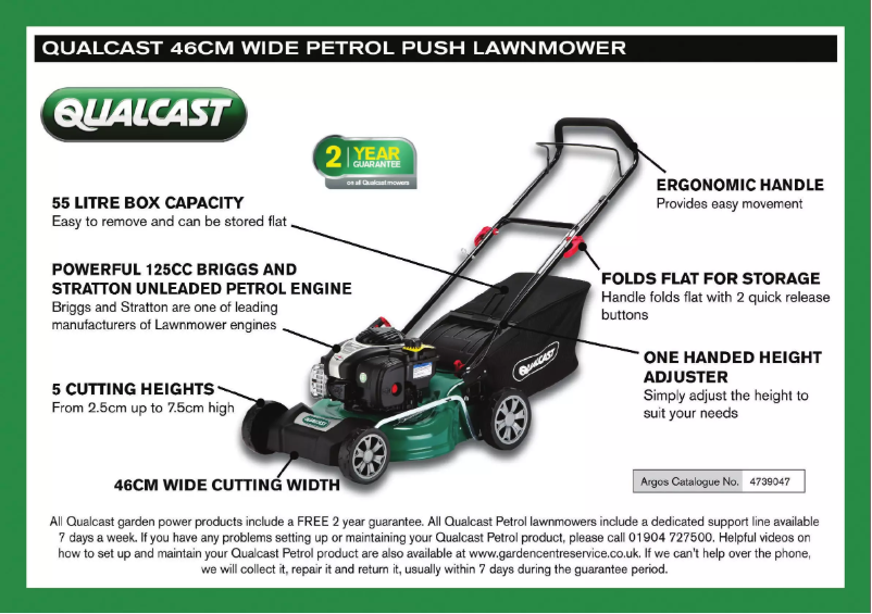 Page 1 de la notice Manuel utilisateur Qualcast XSS46D