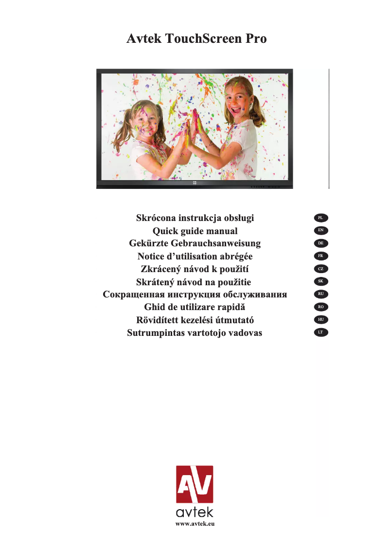 Page n°1 - Manuel utilisateur Stiefel AVTEK TOCHDISPLAY 84 PRO