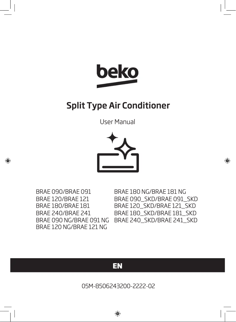 Page 1 de la notice Manuel utilisateur Beko BRAE 180