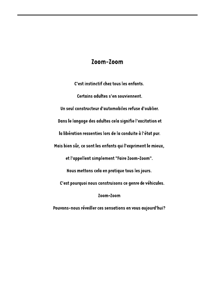 Page 1 de la notice Manuel utilisateur Mazda 3 Sport (2018)