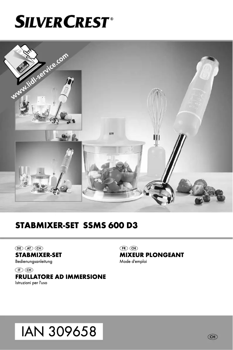 Page 1 de la notice Manuel utilisateur SilverCrest SSMT 600 A1