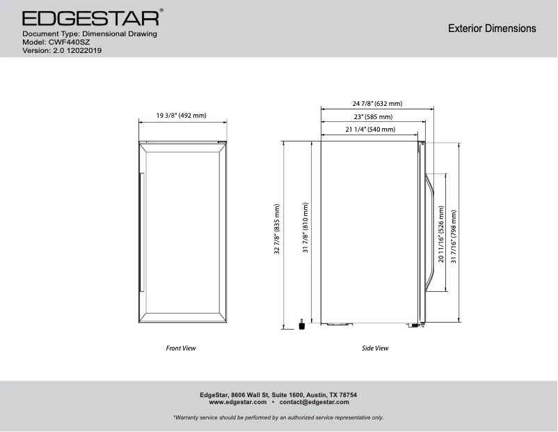 Image de la première page du manuel de l'appareil CWF440SZ