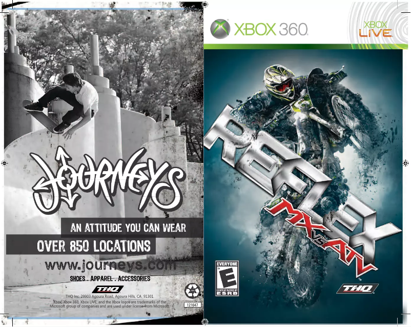 Page 1 de la notice Manuel utilisateur Microsoft MX vs. ATV - Reflex (Xbox 360)