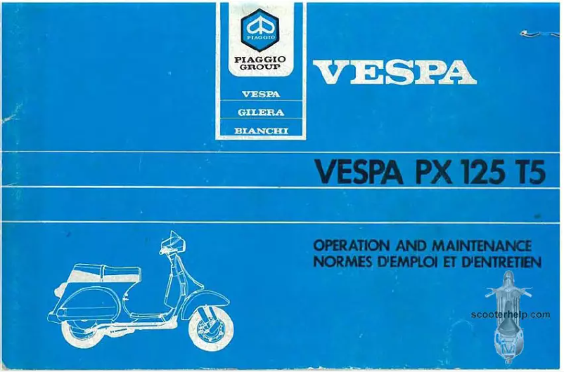 Image de la première page du manuel de l'appareil PX 125 T5