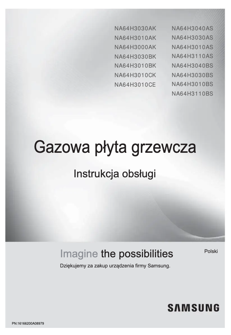 Page 1 de la notice Manuel utilisateur Samsung NA64H3030AK