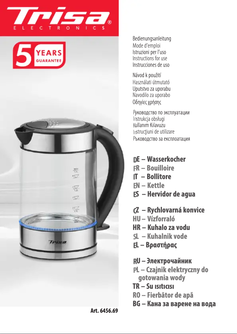 Page 1 de la notice Manuel utilisateur Trisa 6456.69