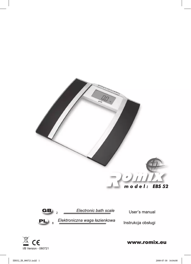 Image de la première page du manuel de l'appareil EBS 52