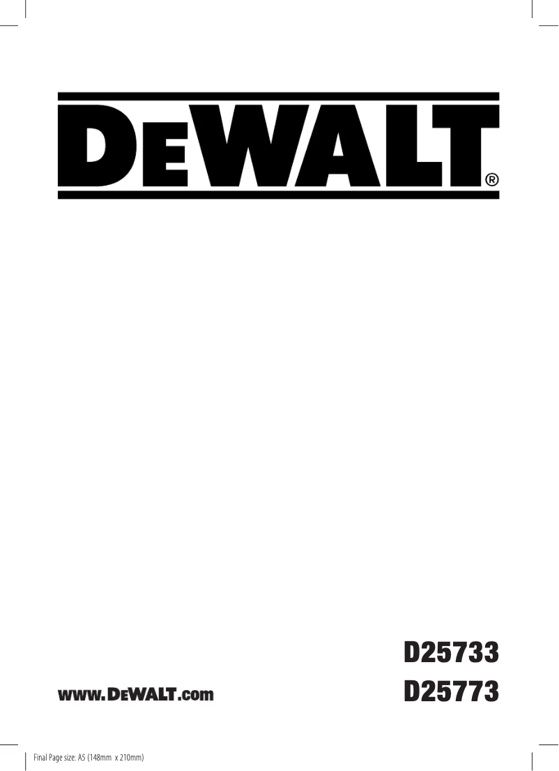 Image de la première page du manuel de l'appareil D25773