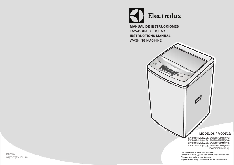 Page 1 de la notice Manuel utilisateur Electrolux EWIE10F2MMG