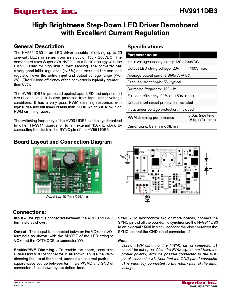 Image de la première page du manuel de l'appareil HV9911DB1