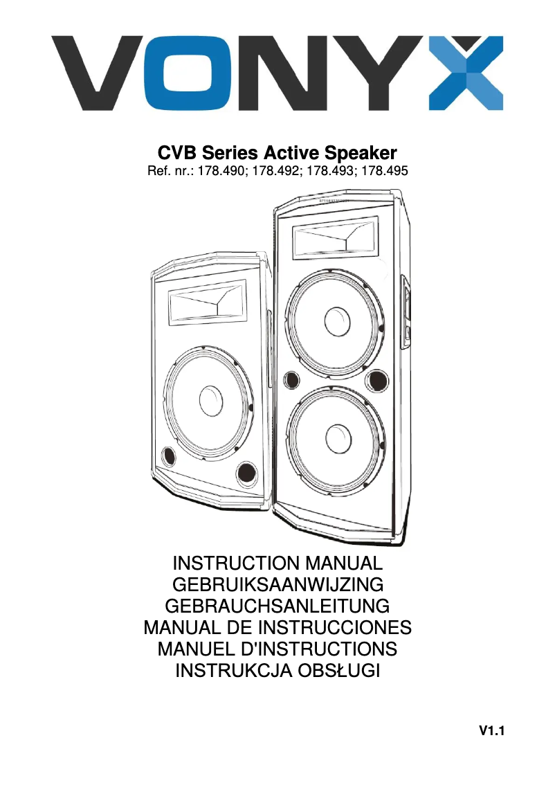 Page n°1 - Manuel utilisateur Vonyx CVB215