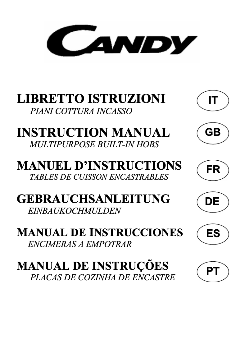 Page 1 de la notice Manuel utilisateur Candy PDG32X