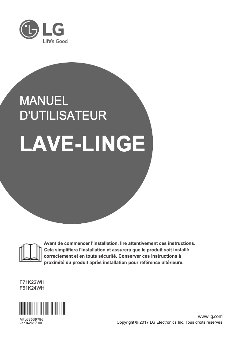 Page n°1 - Manuel utilisateur LG F71K22WH