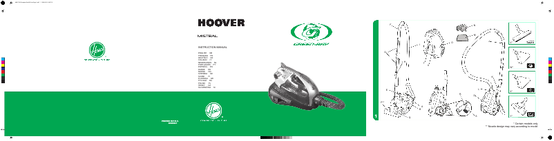 Page n°1 - Manuel utilisateur Hoover Mistral TMI1218 011