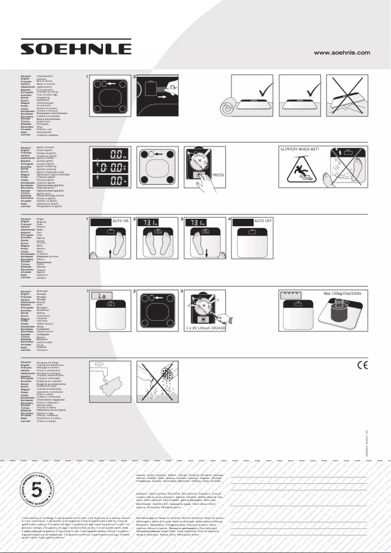 Image de la première page du manuel de l'appareil Elegance Steel