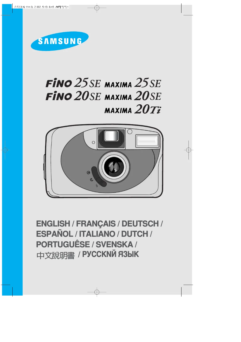 Image de la première page du manuel de l'appareil Fino 25SE