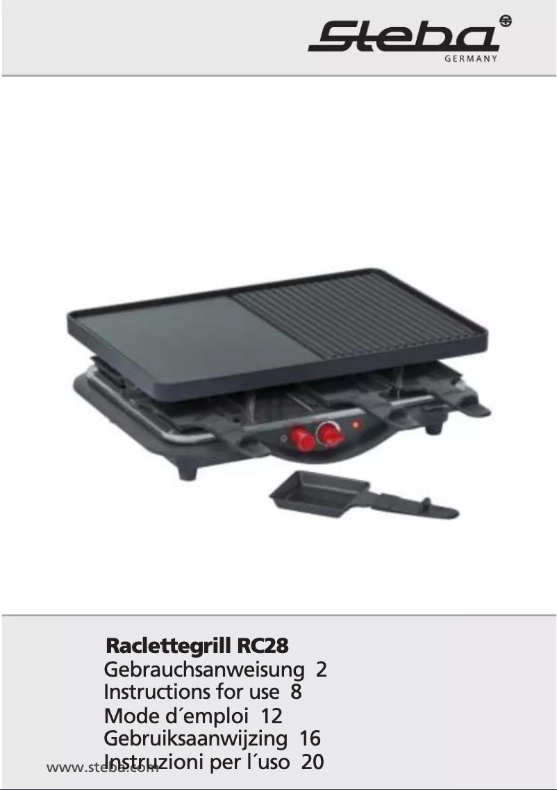 Page n°1 - Manuel utilisateur Steba RC28