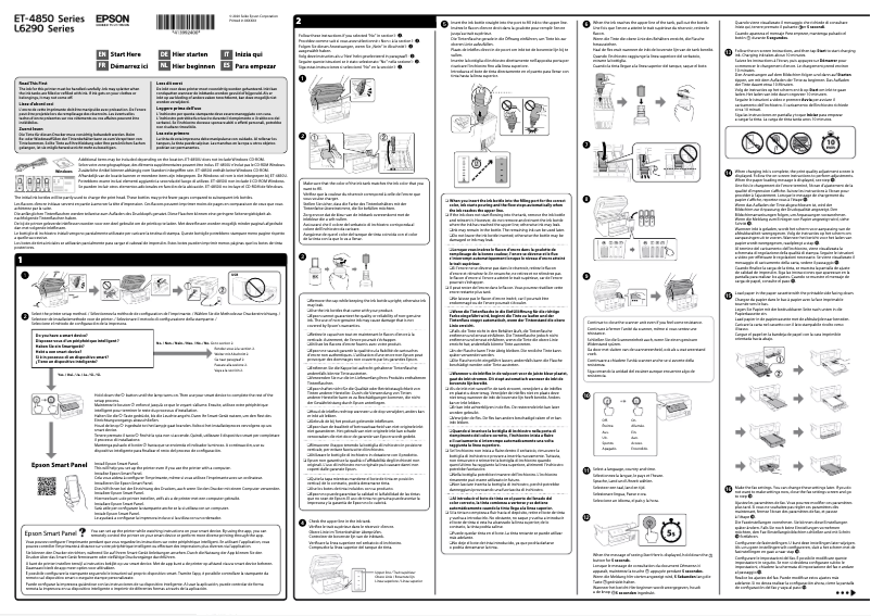 Page n°1 - Guide d'installation Epson EcoTank ET-4850
