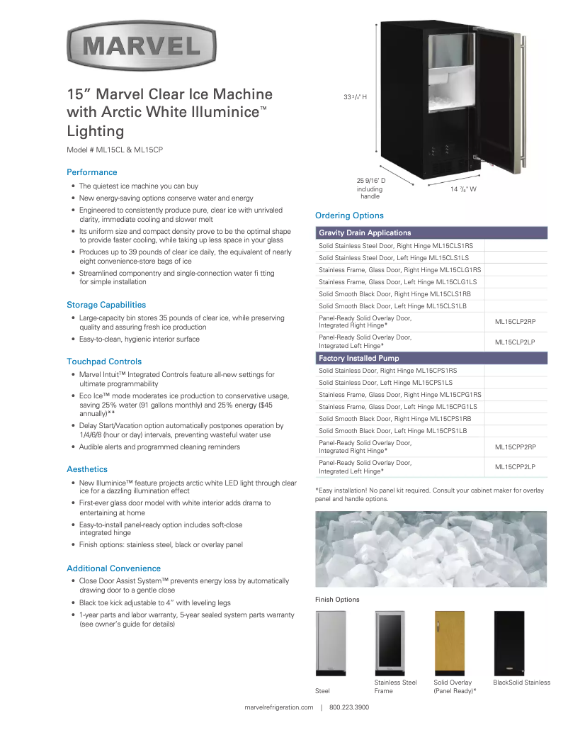 Page n°1 - Manuel utilisateur Marvel Illuminice ML15CP1L