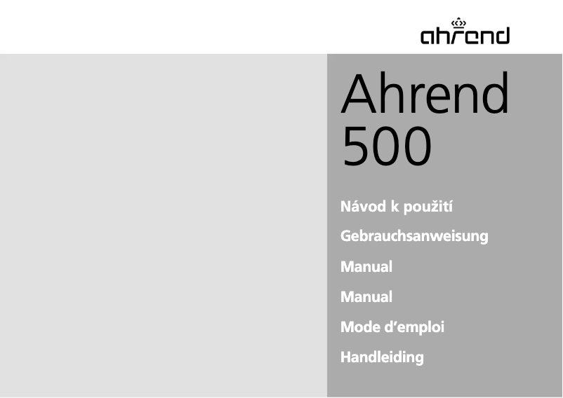 Page 1 de la notice Manuel utilisateur Ahrend 500