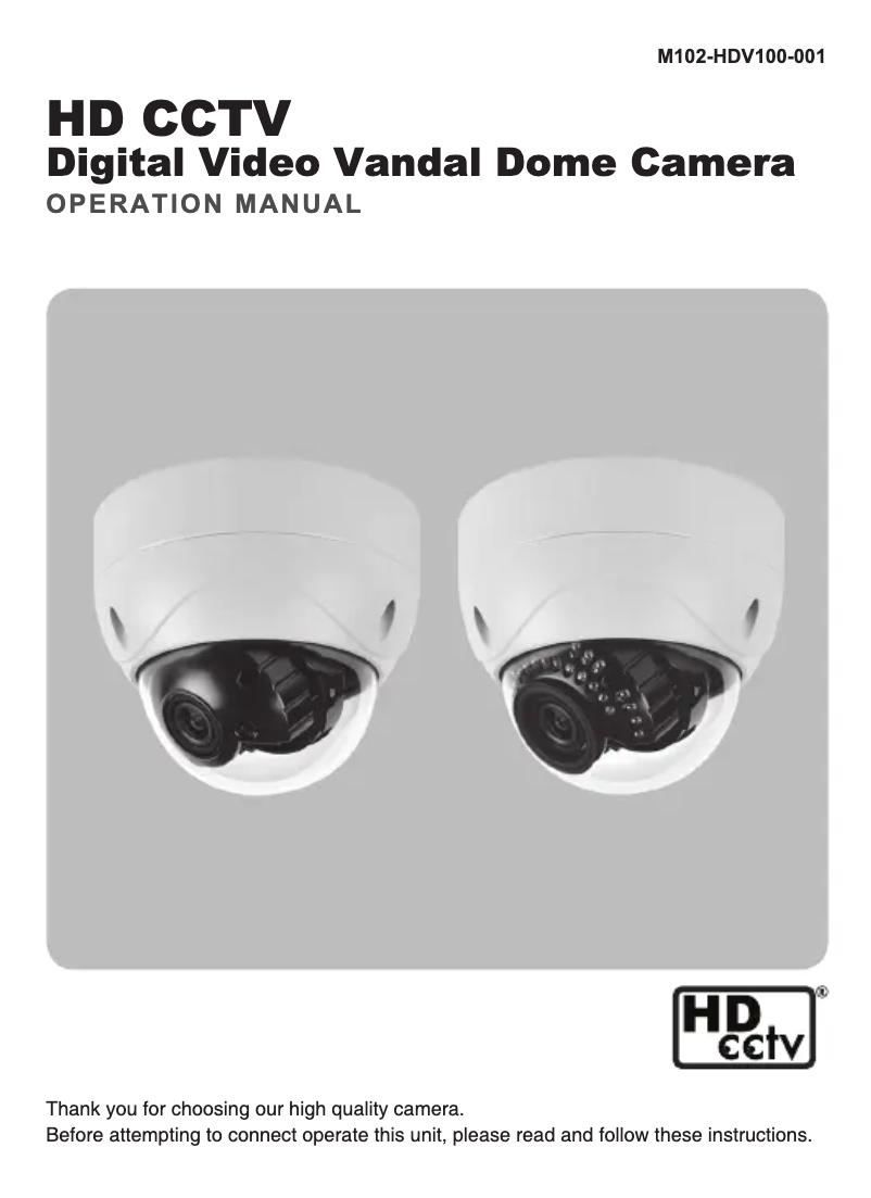 Page n°1 - Manuel utilisateur KT&C KPC-HDV100