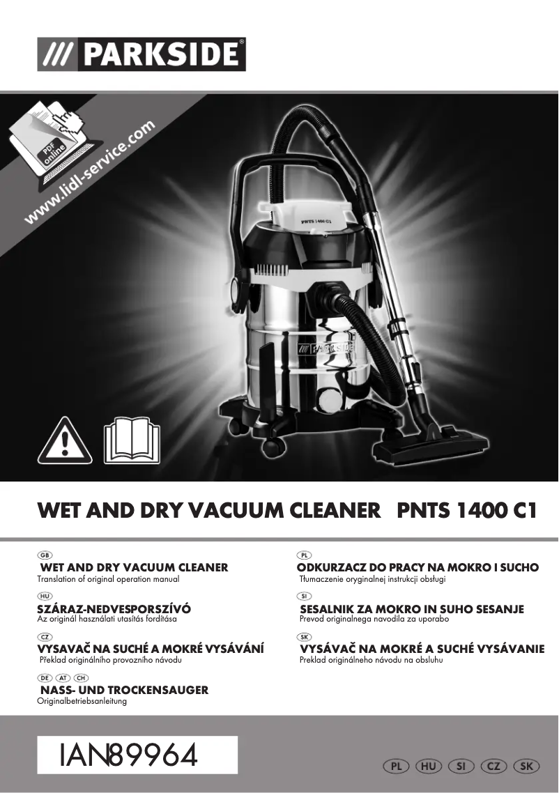 Página 1 del manual Manual de usuario Parkside PNTS 1400 C1
