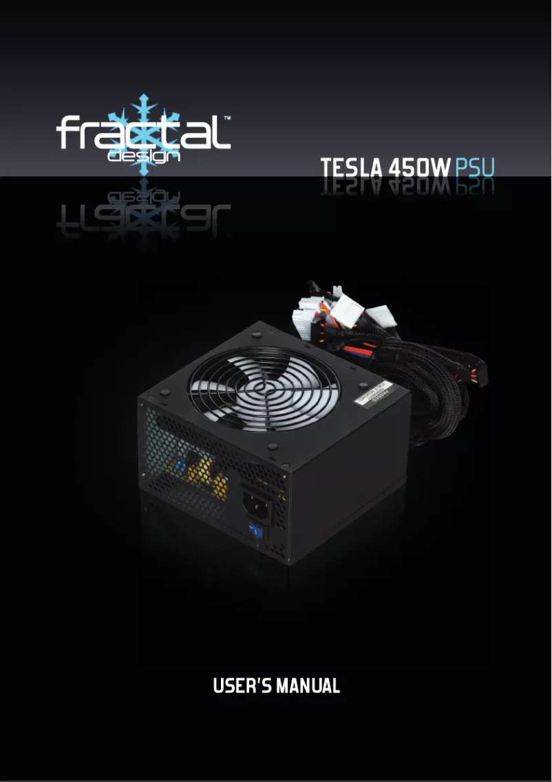 Page 1 de la notice Manuel utilisateur Fractal Design Tesla 450W