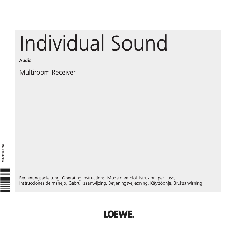 Page n°1 - Manuel utilisateur Loewe Multiroom Receiver