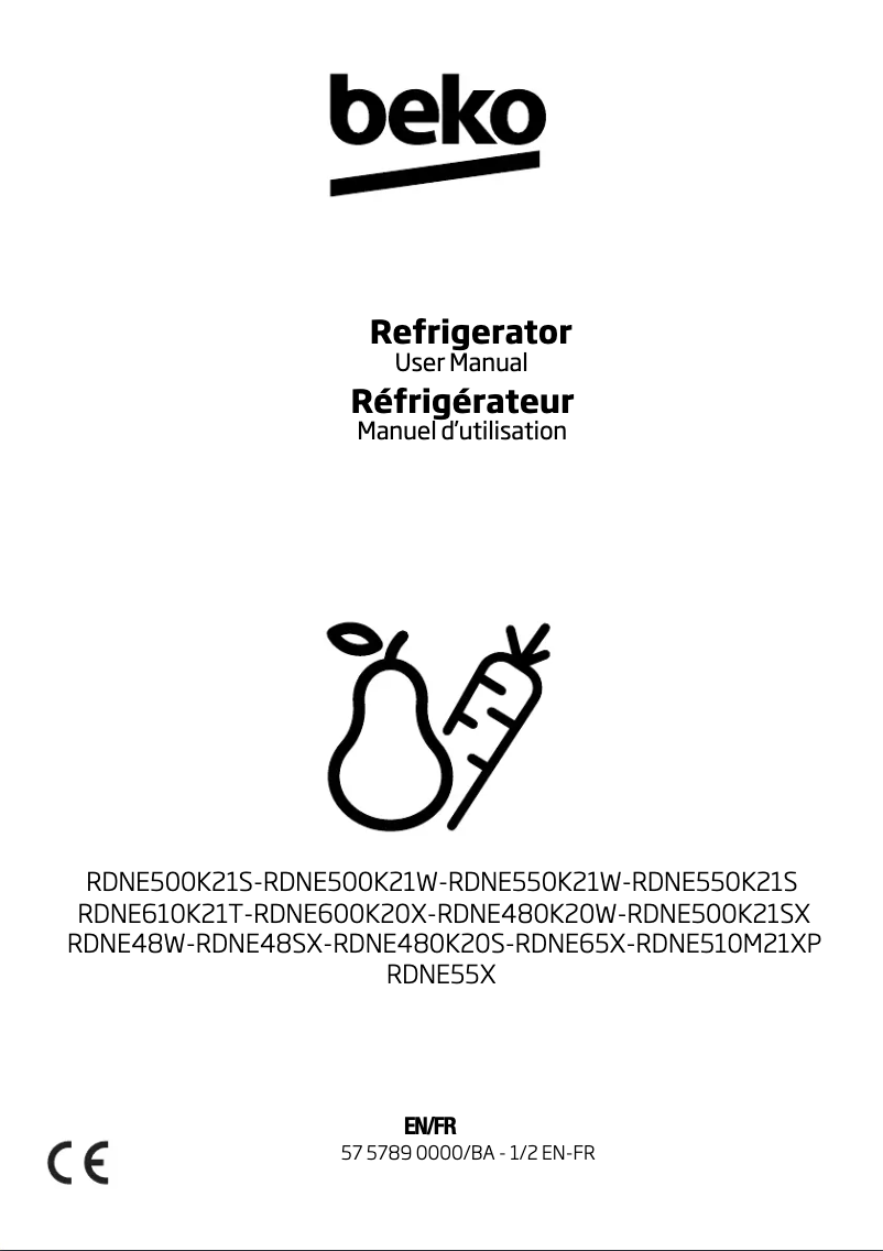 Image de la première page du manuel de l'appareil RDNE500K21SX