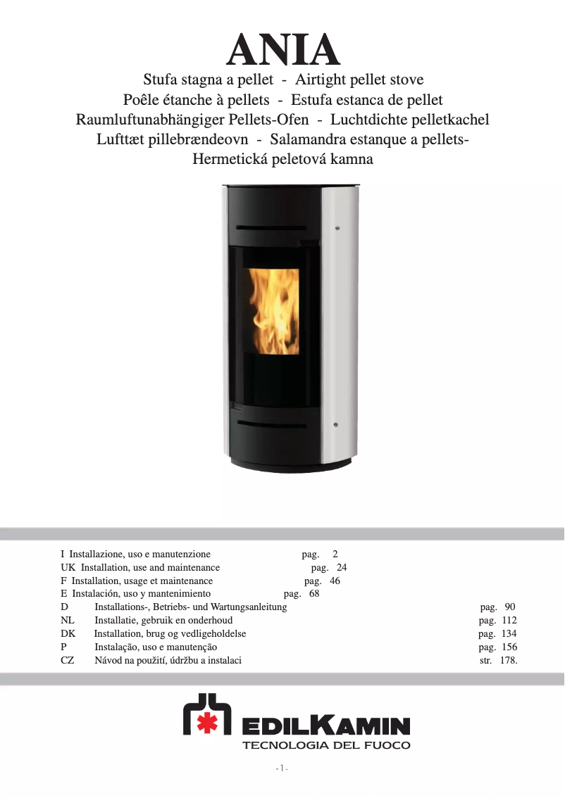 Imagen de la primera página del manual del dispositivo ANIA