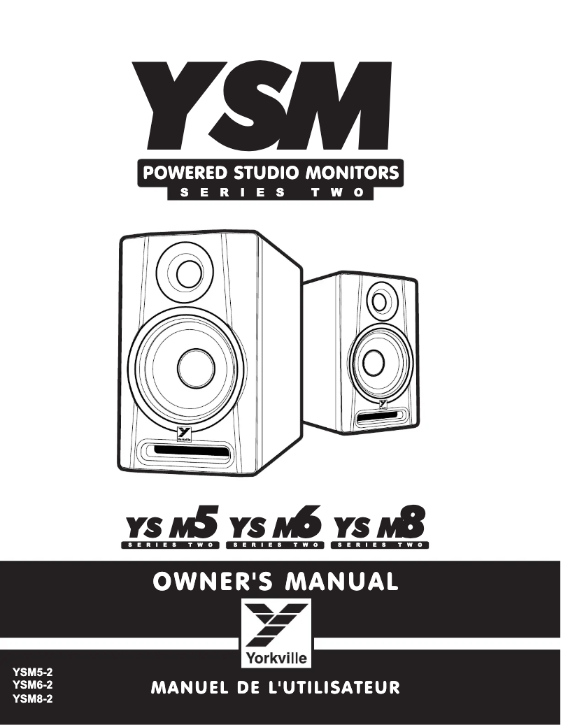 Page n°1 - Manuel utilisateur Yorkville YSM5-2