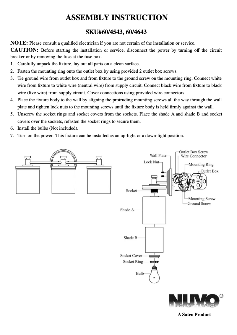 Page n°1 - Manuel utilisateur NUVO Decker 60/4643