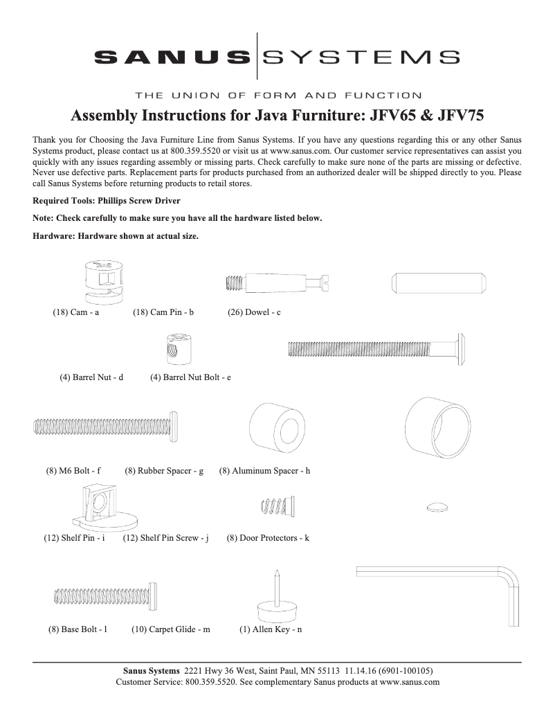 Image de la première page du manuel de l'appareil JFV65